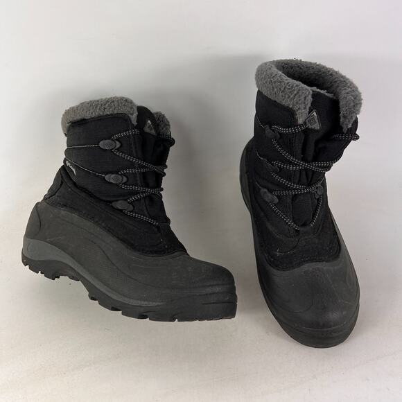 Columbia Cascadian Trinity women's size 7 black waterproof rubber canvas boots - Picture 1 of 11